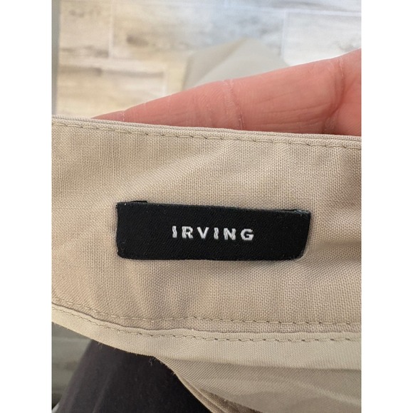 Lafayette 148 Irving Dress Pants Straight Leg Career Casual Trousers Beige Sz 12 - Picture 9 of 10